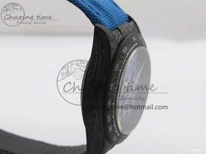 Edition Dial Daytona DIW Strap Blue Carbon A4130 Light Blue OMF Best Light Nylon on 1123